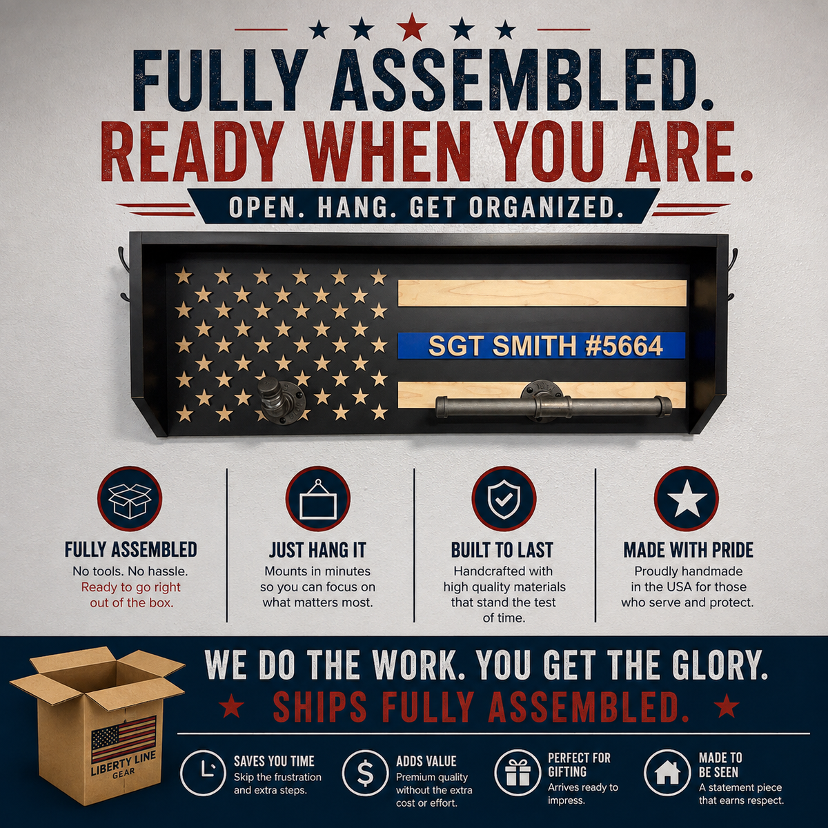 Liberty Line Gear Rack - Law Enforcement