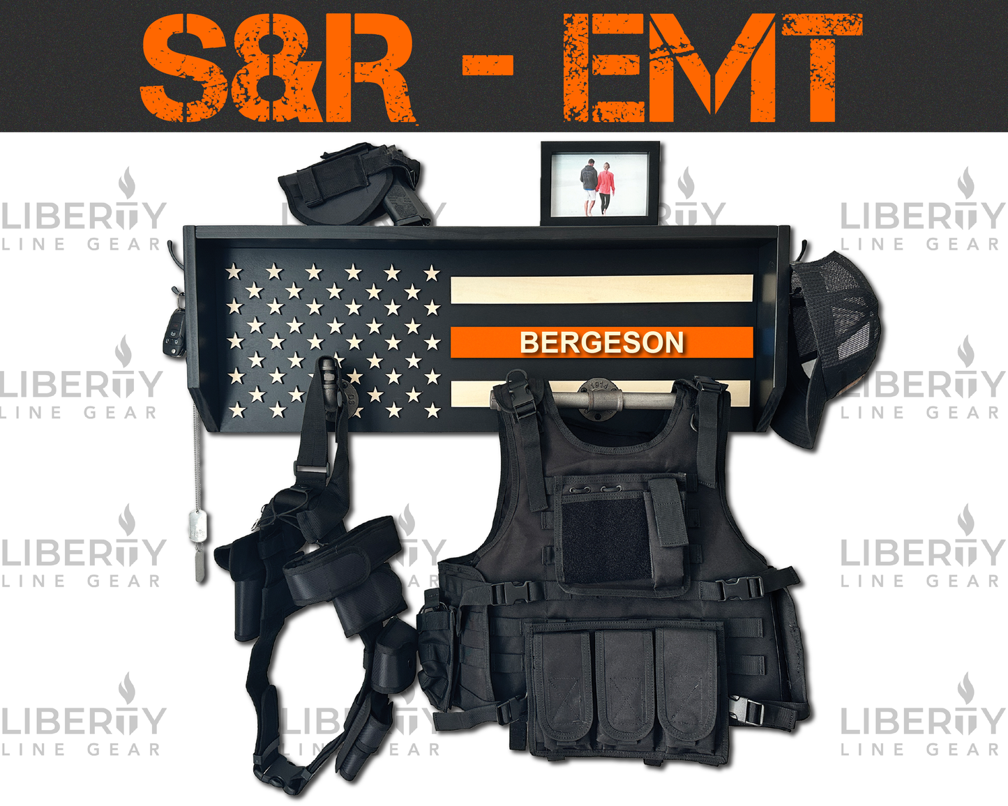 Liberty Line Gear Rack - Search and Rescue, EMT Personnel (ORANGE)