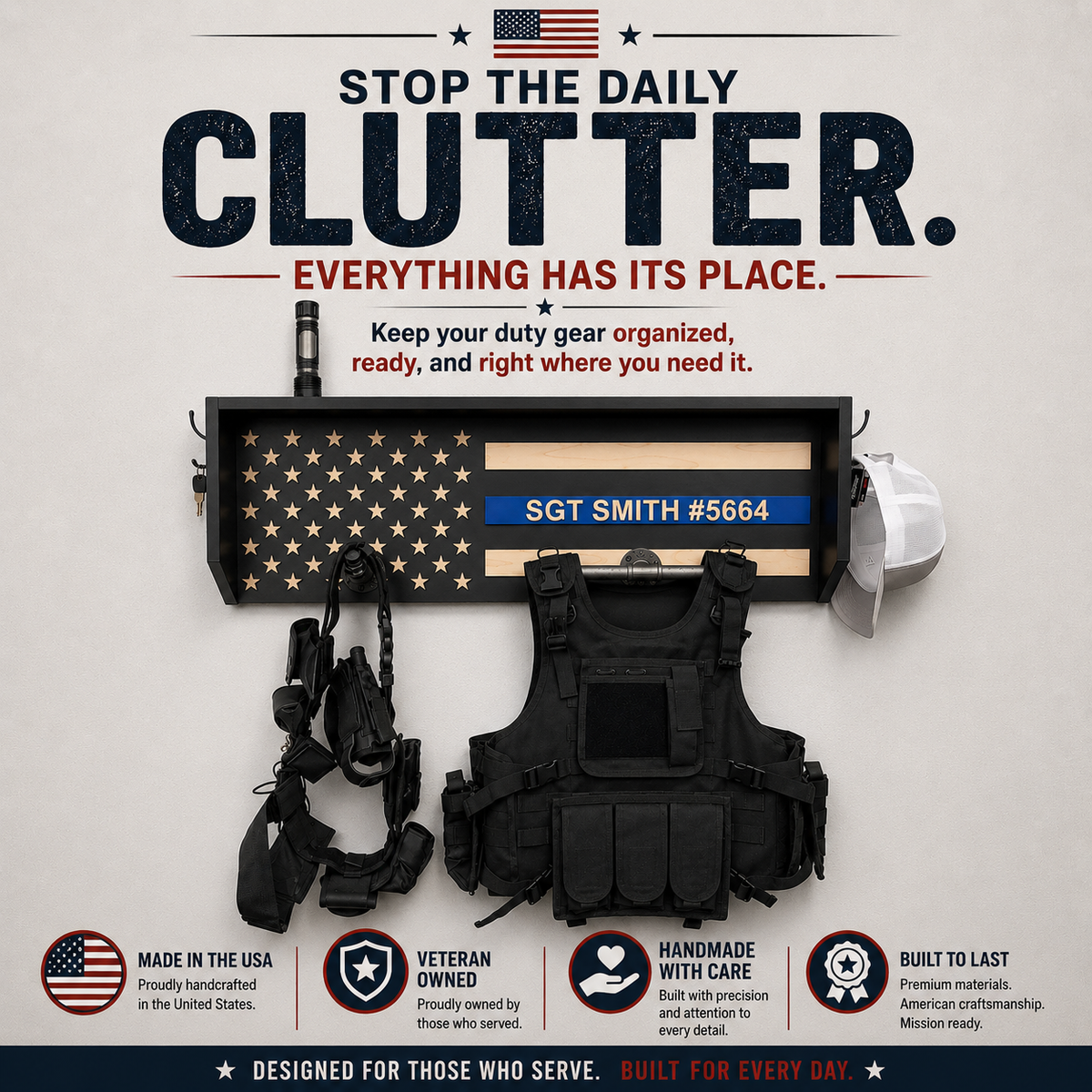 Liberty Line Gear Rack - Law Enforcement