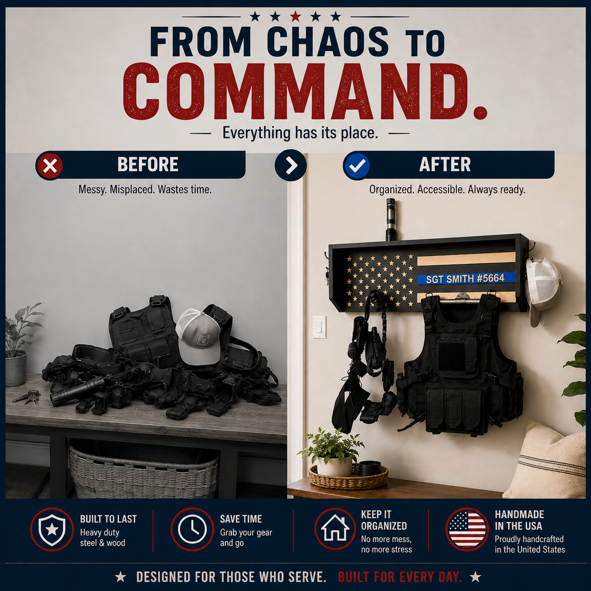 Liberty Line Gear Rack - Law Enforcement