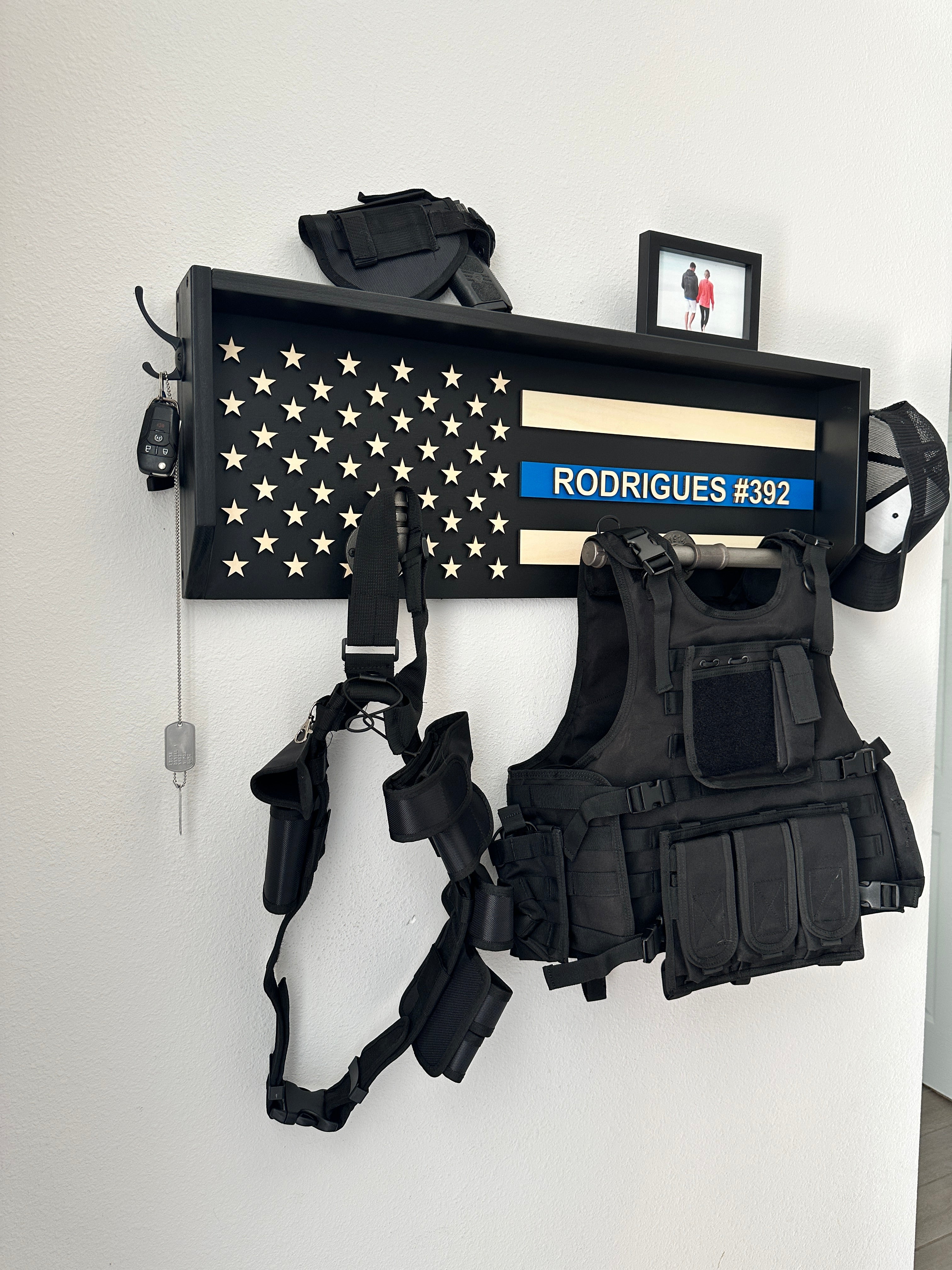 Blue Line Gear Rack Thin Blue Line Police Gear Rack – Liberty Line Gear