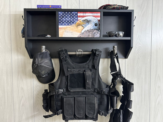 Hybrid Gear rack with lockbox integration FLAG WITH EAGLE