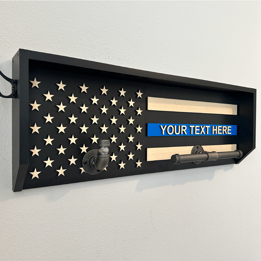 Blue Line Gear Rack Thin Blue Line Police Gear Rack – Liberty Line Gear